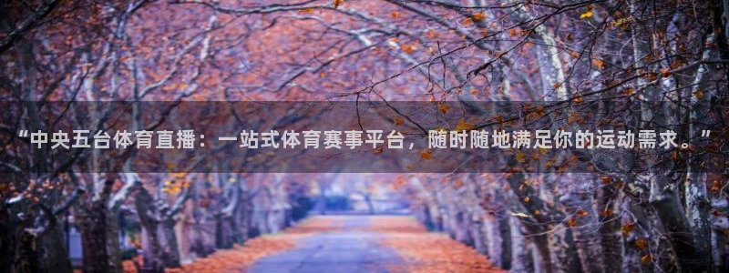 “中央五台体育直播：一站式体育赛事平台，随时随地满足你的运动需求。”