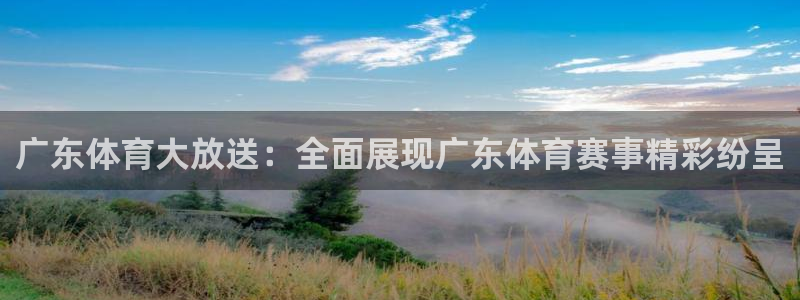 广东体育大放送：全面展现广东体育赛事精彩纷呈